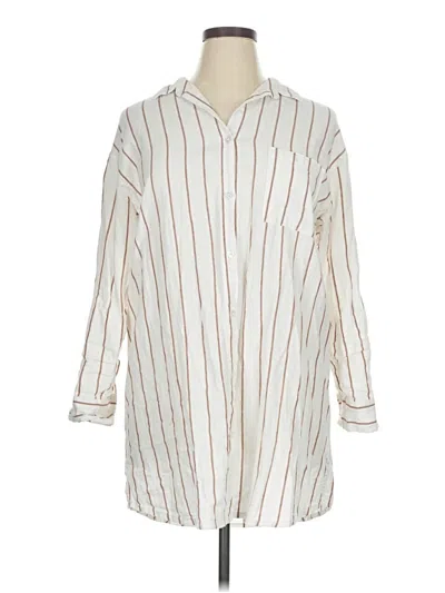 Pre-owned Stars Above 3/4 Sleeve Button Down Shirt In White