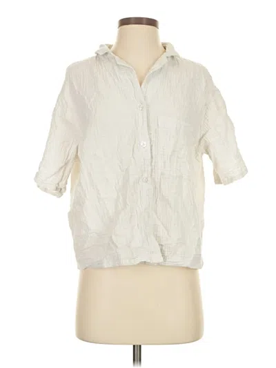 Pre-owned Stars Above 3/4 Sleeve Button Down Shirt In White