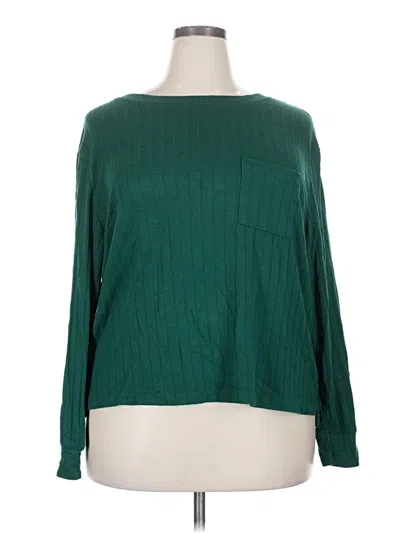 Pre-owned Stars Above Long Sleeve Blouse In Green