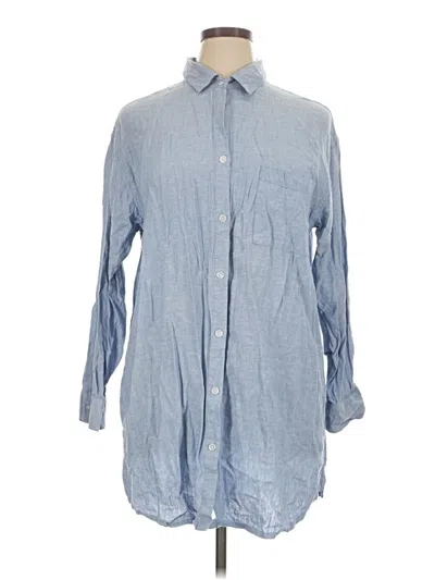 Pre-owned Stars Above Long Sleeve Button Down Shirt In Blue