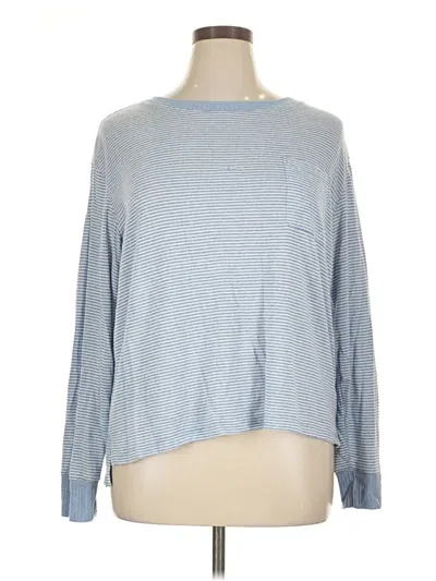 Pre-owned Stars Above Long Sleeve Top Blue Crew Neck Tops