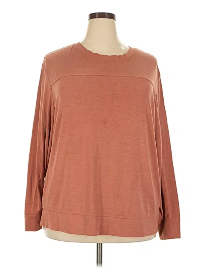 Pre-owned Stars Above Long Sleeve Top Brown Crew Neck Tops