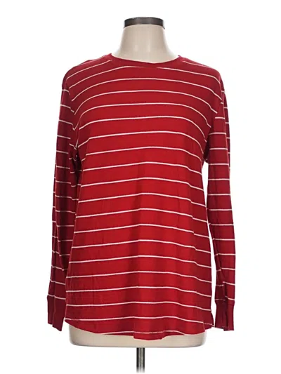 Pre-owned Stars Above Long Sleeve Top Burgundy Boatneck Tops