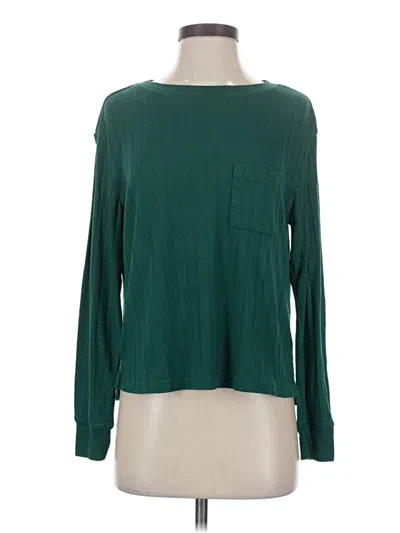 Pre-owned Stars Above Long Sleeve Top Green Boatneck Tops