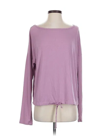 Pre-owned Stars Above Long Sleeve Top Purple Boatneck Tops