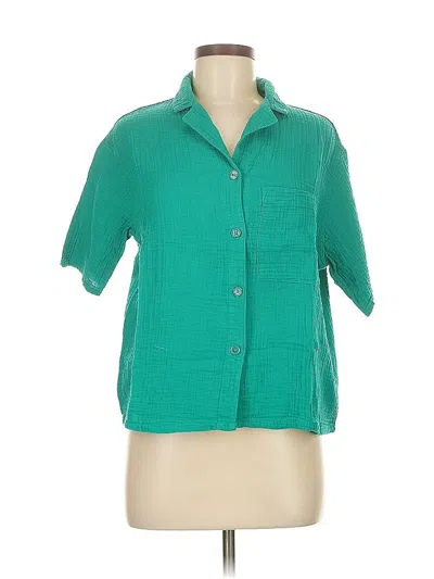 Pre-owned Stars Above Short Sleeve Blouse In Blue