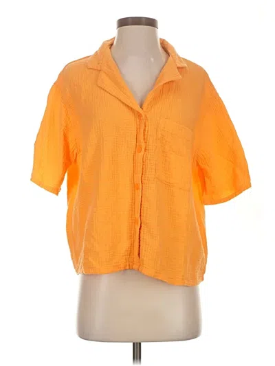 Pre-owned Stars Above Short Sleeve Blouse In Orange