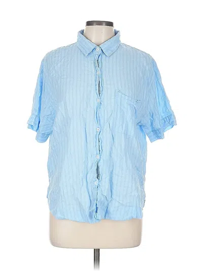 Pre-owned Stars Above Short Sleeve Button Down Shirt In Blue