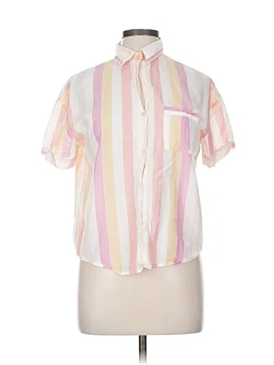 Pre-owned Stars Above Short Sleeve Button Down Shirt In Pink
