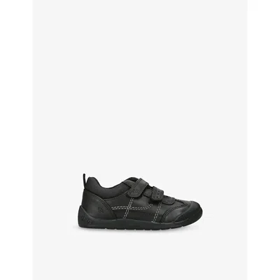 Start Rite Black Kids' Tickle Leather Low-top Trainers Eur 26 / 8.5 Uk