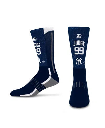 Starter Kids' Big Boys And Girls Aaron Judge Navy New York Yankees Jersey Arch Crew Socks In Blue
