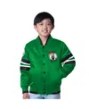 Starter Big Boys And Girls Kelly Green Boston Celtics Scout Varsity Full-snap Jacket In Kelly Green,black