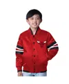 Starter Big Boys And Girls Red Chicago Bulls Scout Varsity Full-snap Jacket In Red