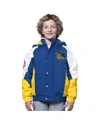 Starter Big Boys And Girls Royal/gold Golden State Warriors All Time Pro Jr. Full-zip Hoodie Jacket In Blue