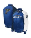 Starter Big Boys And Girls  Blue St. Louis Blues Raglan Full-snap Varsity Jacket In Blue