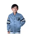 Starter Big Boys And Girls  Light Blue Memphis Grizzlies Scout Varsity Full-snap Jacket In Light Blue