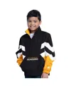 Starter Big Boys And Girlsâ Black Pittsburgh Penguins Prospect Half-zip Pullover Top In Black