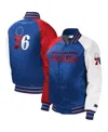 Starter Big Boys  Royal Philadelphia 76ers Raglan Full-snap Varsity Jacket In Royal