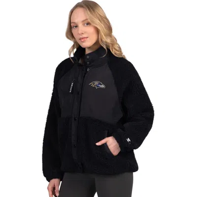 Starter Black Baltimore Ravens On The Ball Sherpa Jacket