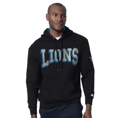 Starter Black Detroit Lions Thursday Night Gridiron Hoodie
