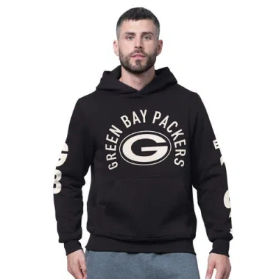Starter Black Green Bay Packers Handoff Fleece Hoodie Sweatshirt
