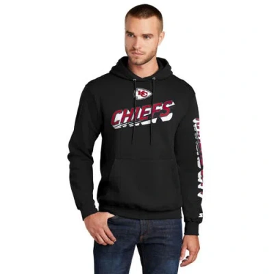 Starter Black Kansas City Chiefs Wordmark Logo Pullover Hoodie