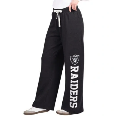 Starter Black Las Vegas Raiders Field Wide Leg Sweatpants In Multi