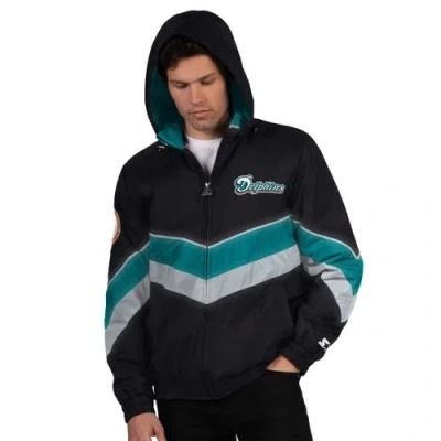 Starter Black Miami Dolphins Thursday Night Gridiron Vintage Logo Full-zip Hoodie