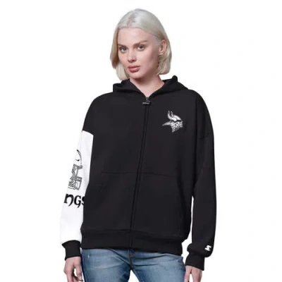 Starter Black Minnesota Vikings 4th Down Full-zip Hoodie