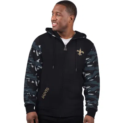 Starter Black New Orleans Saints Thursday Night Gridiron Full-zip Hoodie