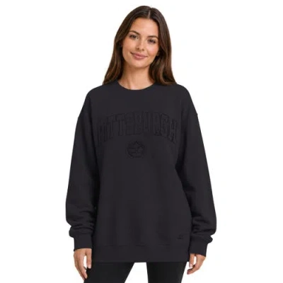 Starter Black Pittsburgh Steelers Athleisure Oversized Fleece Sweatshirt