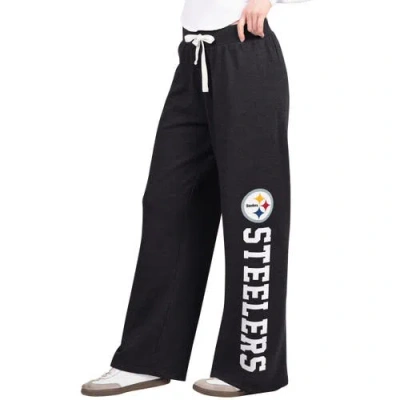 Starter Black Pittsburgh Steelers Field Wide Leg Sweatpants