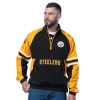 Starter Black Pittsburgh Steelers Prospect Half-zip Pullover In Multi
