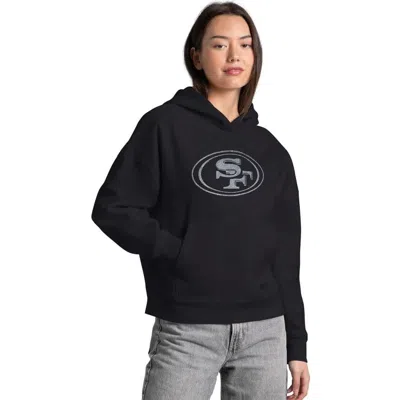 Starter Black San Francisco 49ers Rhinestone Relaxed Hoodie