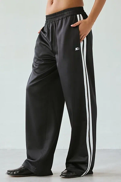 Starter Side-stripe Wide-leg Track Pant In Black, Women's At Urban Outfitters