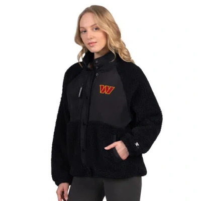 Starter Black Washington Commanders On The Ball Sherpa Jacket In Multi