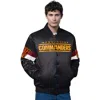 Starter Black Washington Commanders Triple Option Full-snap Varsity Jacket In Black