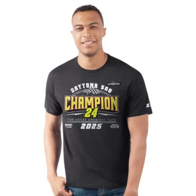 Starter Black William Byron 2025 Daytona 500 Champion Prime Time T-shirt