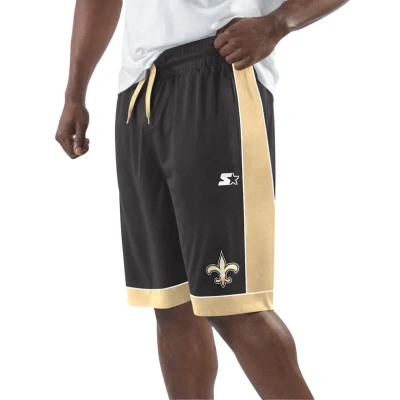Starter Black/gold New Orleans Saints Fan Favorite Fashion Shorts