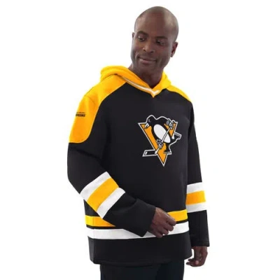 Starter Black/gold Pittsburgh Penguins Hockey Pullover Hoodie