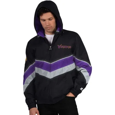 Starter Men's Black/purple Minnesota Vikings Thursday Night Gridiron Full-zip Jacket