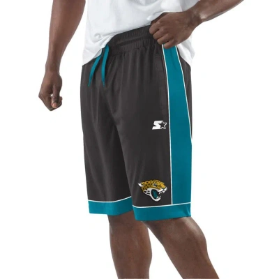 Starter Men's  Black, Teal Jacksonville Jaguars Fan Favorite Fashion Shorts In Black,teal