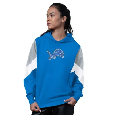 Starter Blue Detroit Lions Scrimmage Hoodie
