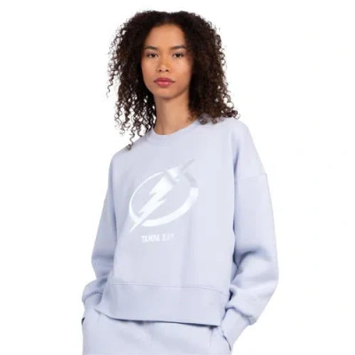 Starter Blue Tampa Bay Lightning Boxy Cropped Sweatshirt In Gold