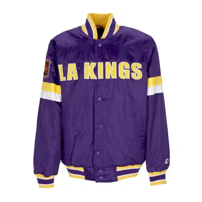 Starter Bomber Jacket Men's Nhl Vintage Diveplay Satin Varsity Jacket Loskin In Original Team Colors