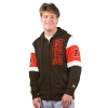 Starter Brown Cleveland Browns Extreme Full-zip Hoodie In Brown