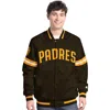 Starter Brown San Diego Padres Scout Full-snap Varsity Jacket In Brown