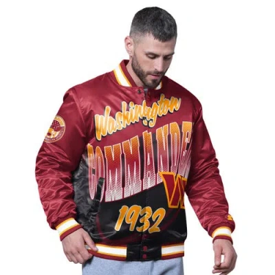 Starter Burgundy Washington Commanders Pass Rush Varsity Full-snap Jacket