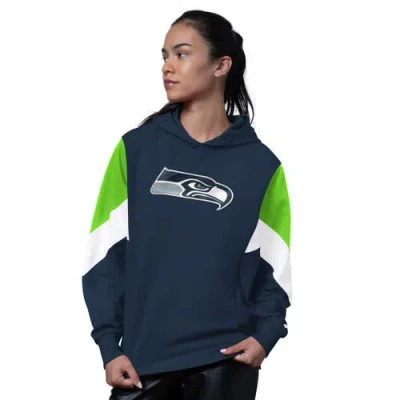 Starter College Navy Seattle Seahawks Scrimmage Hoodie