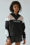 Starter Colorblocked Half-zip Pullover Jacket In Black, Women's At Urban Outfitters In Black